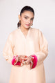 Needle Craft Raw-Silk Printed Embroidered Shirt