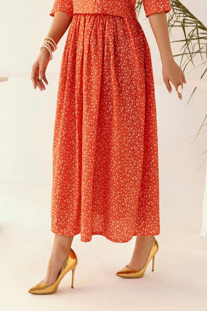 Printed Melody Cambric Printed Skirt