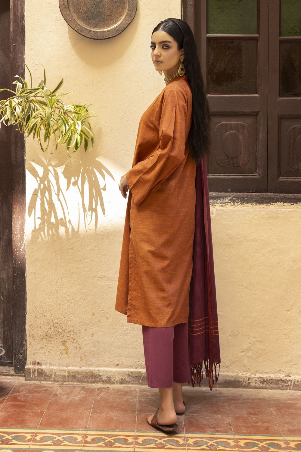 Yarn Dyed Shirt And Trouser With Dupatta