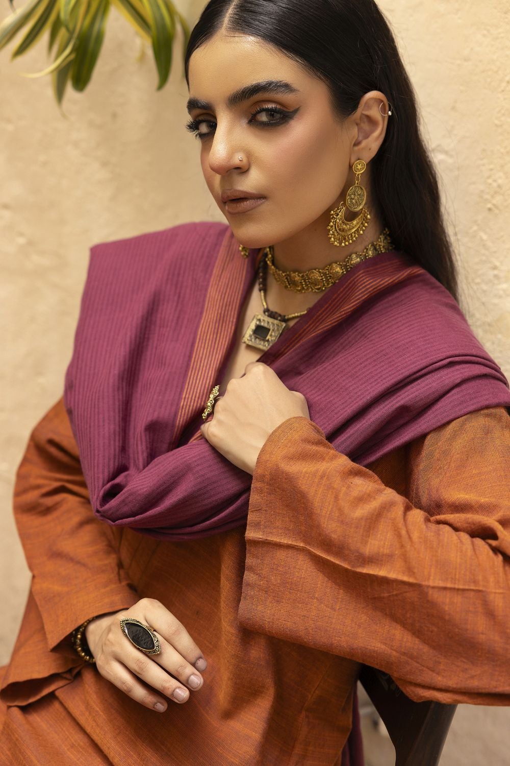 Yarn Dyed Shirt And Trouser With Dupatta