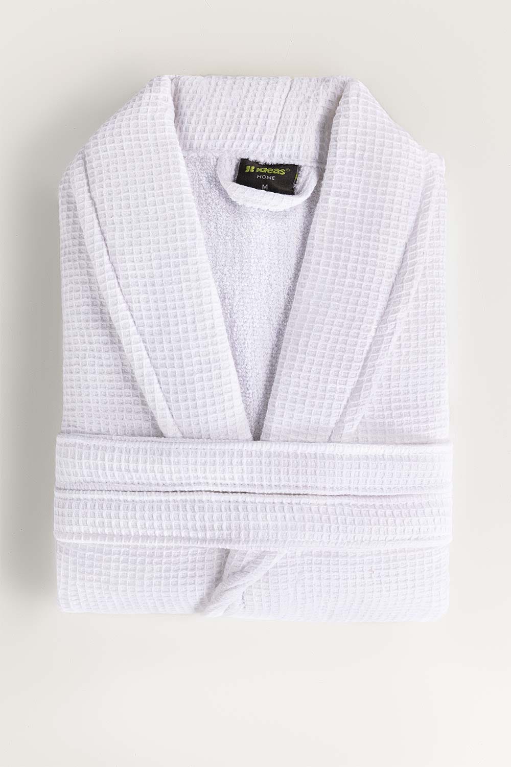 White Waffle Bathrobe 25