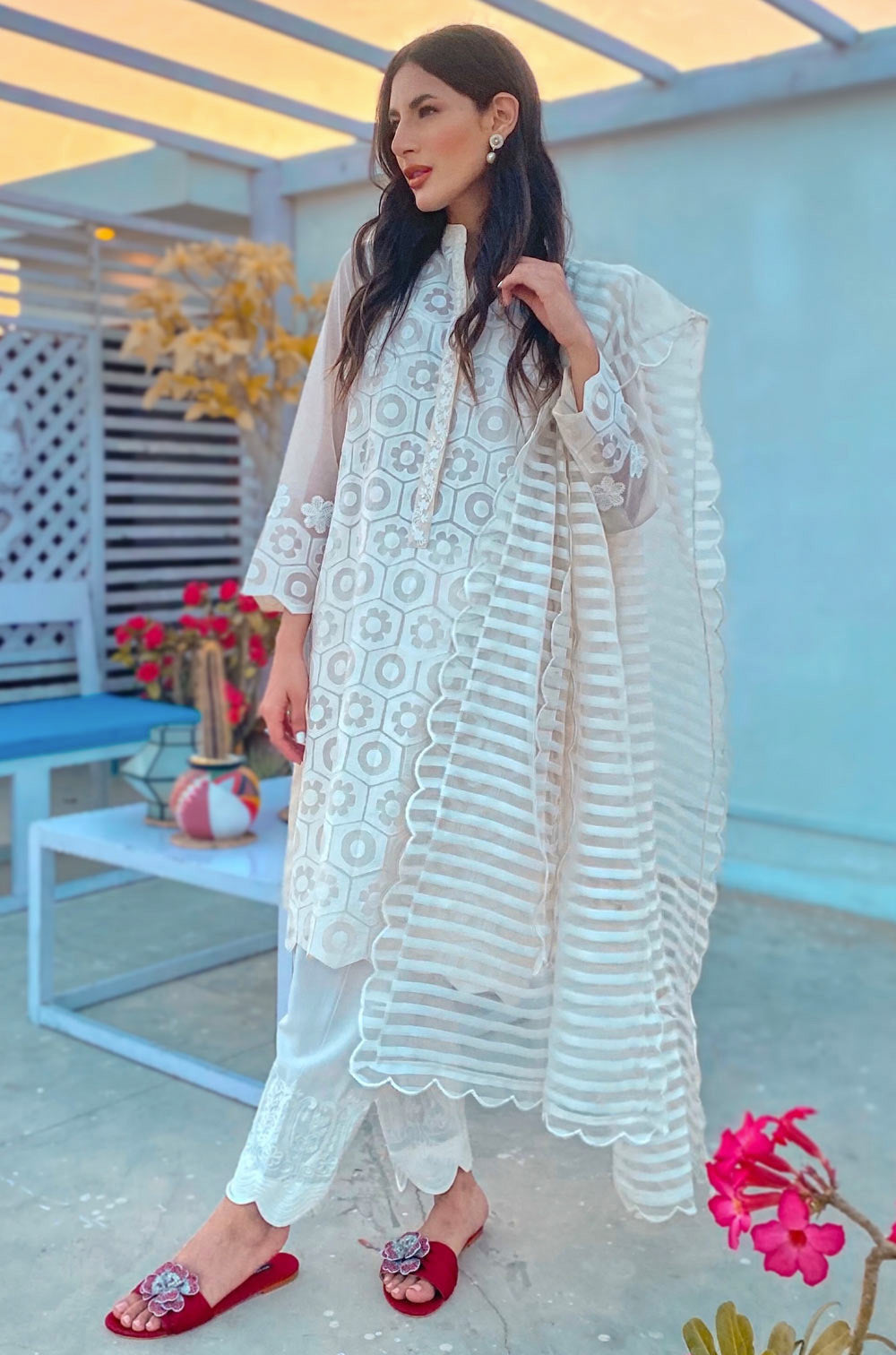 White Applique