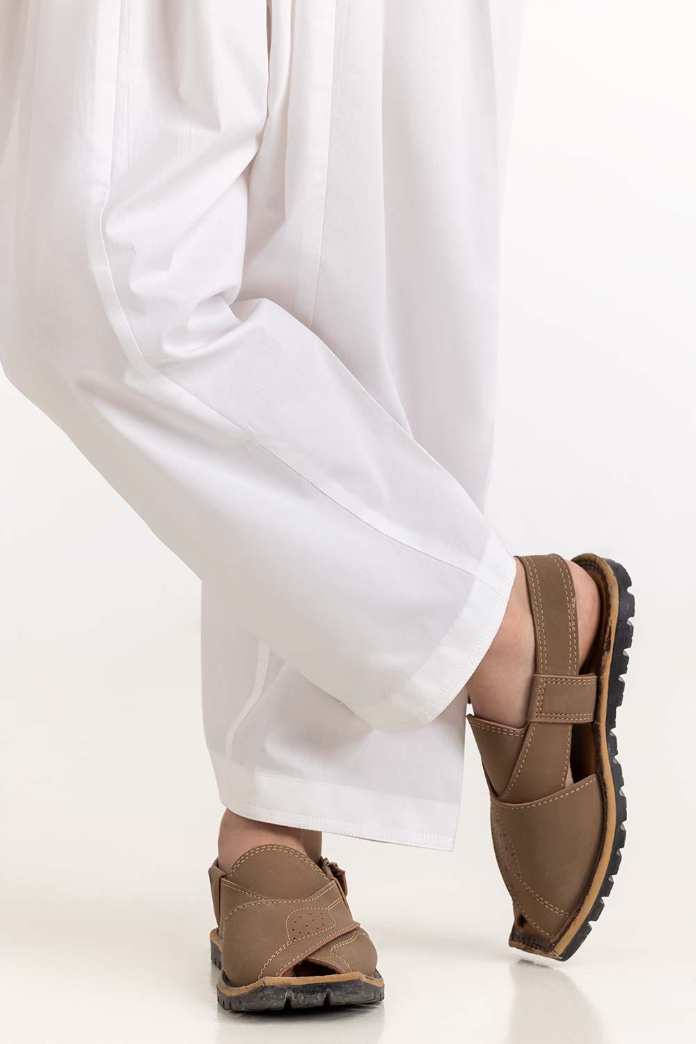 White Basic Shalwar Ksh-Ctn22-001