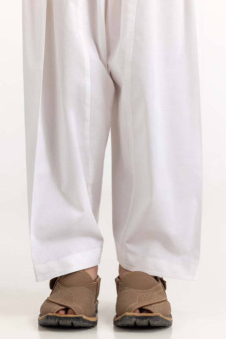 White Basic Shalwar KSH-CTN23-001