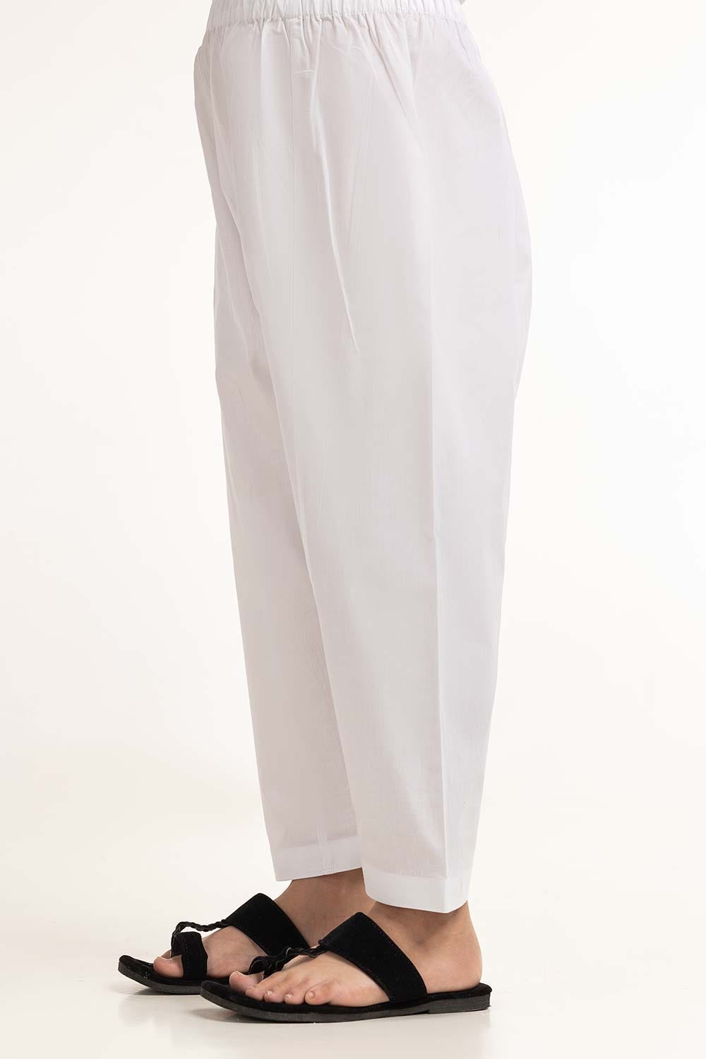 White Basic Shalwar Ksh-Ctn24-001