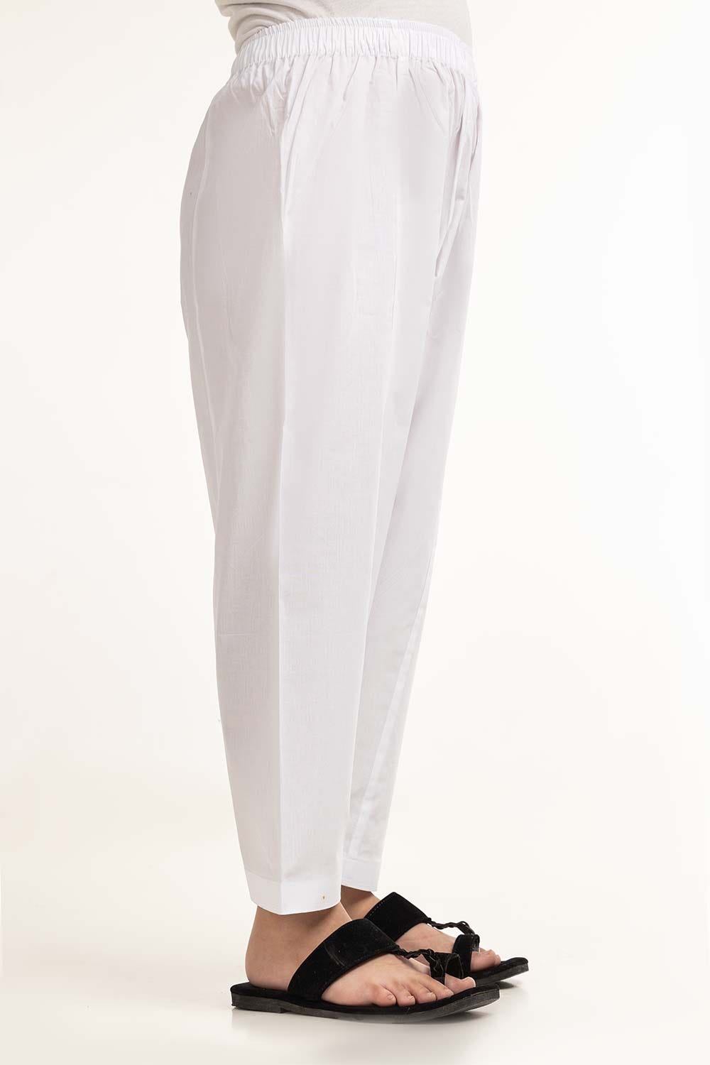 White Basic Shalwar Ksh-Ctn24-001