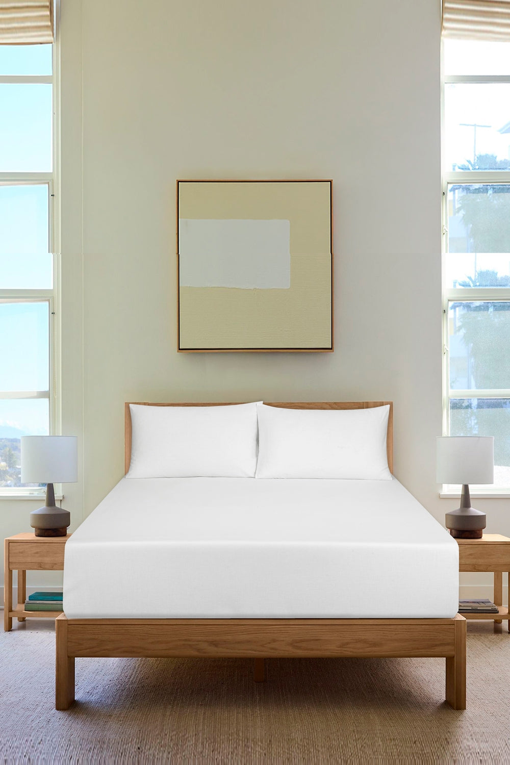 White Glow Dyed Fitted Sheet
