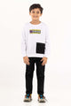 Junior Boy White Sweatshirt