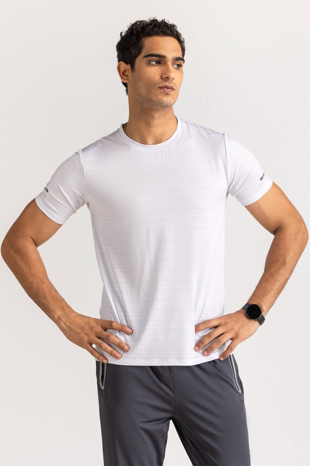 White Textured Tee