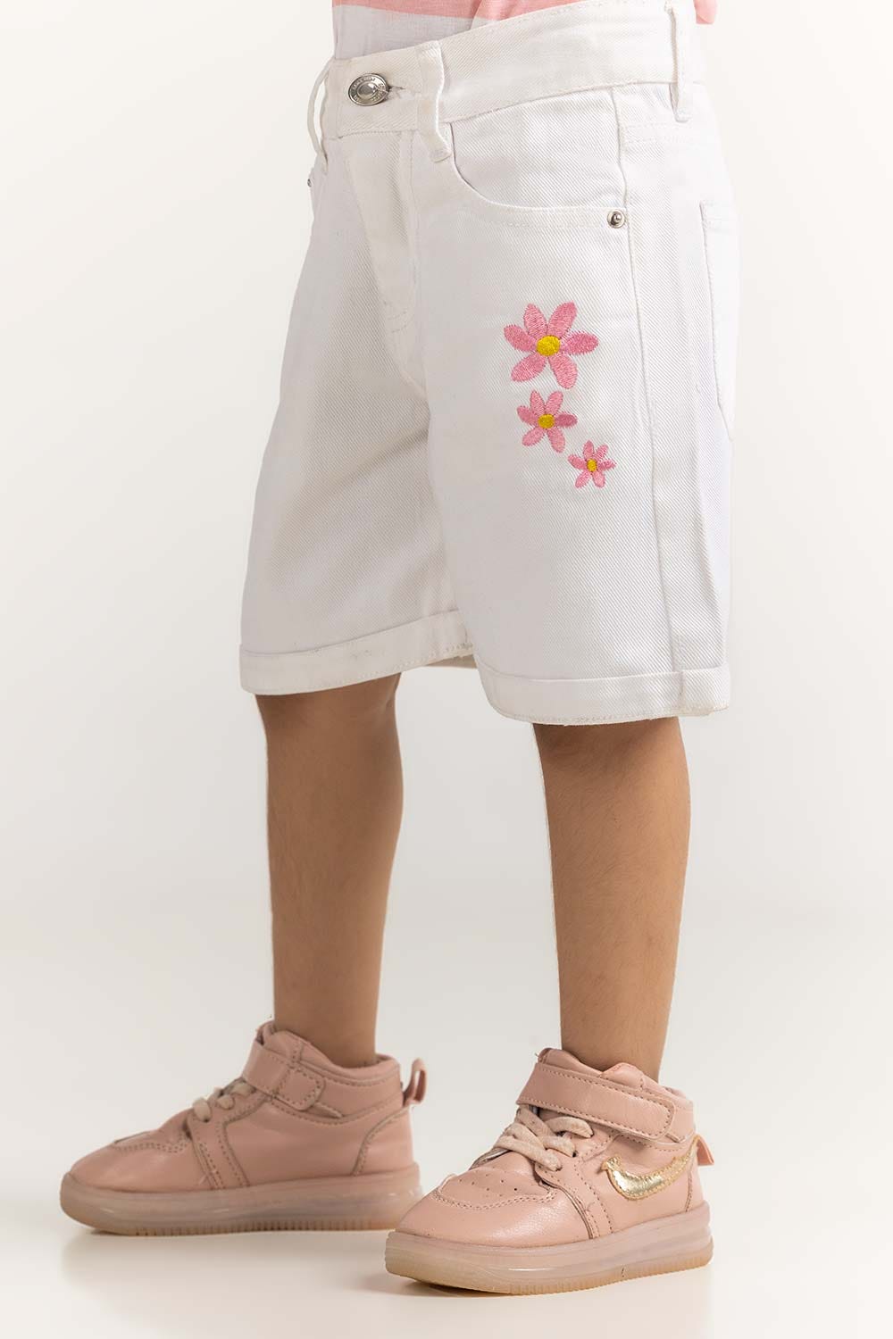White Toddler Girl Non Denim Short