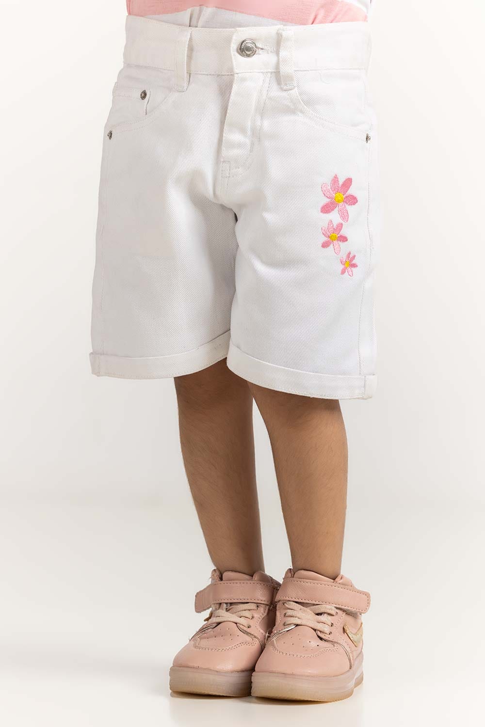 White Toddler Girl Non Denim Short