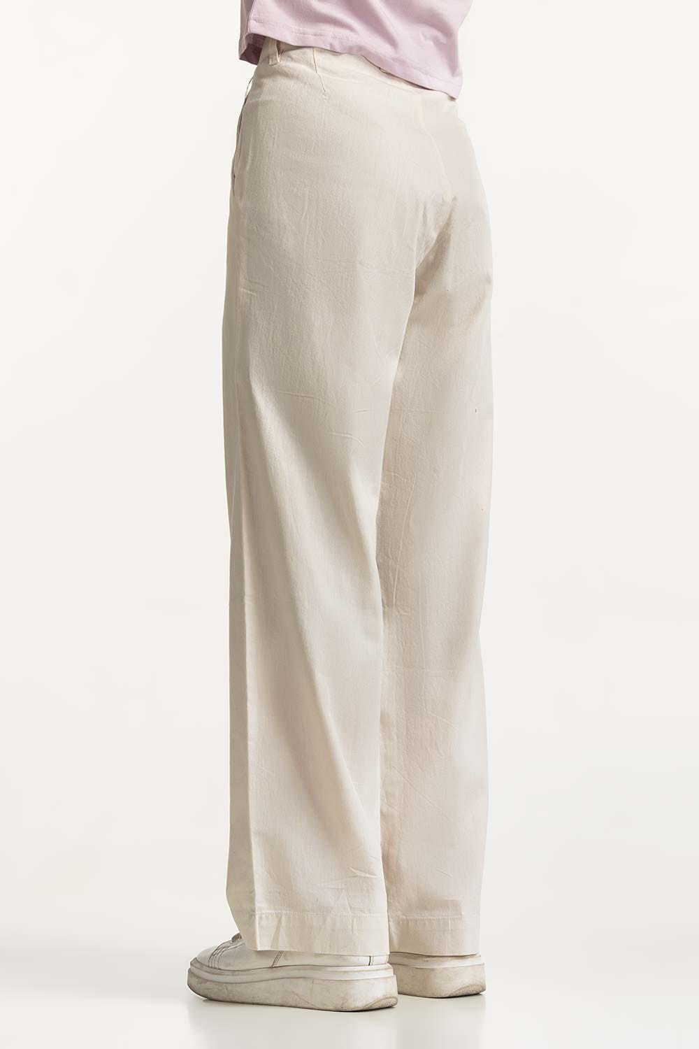 Wide Leg Cotton Linen Blend Trouser