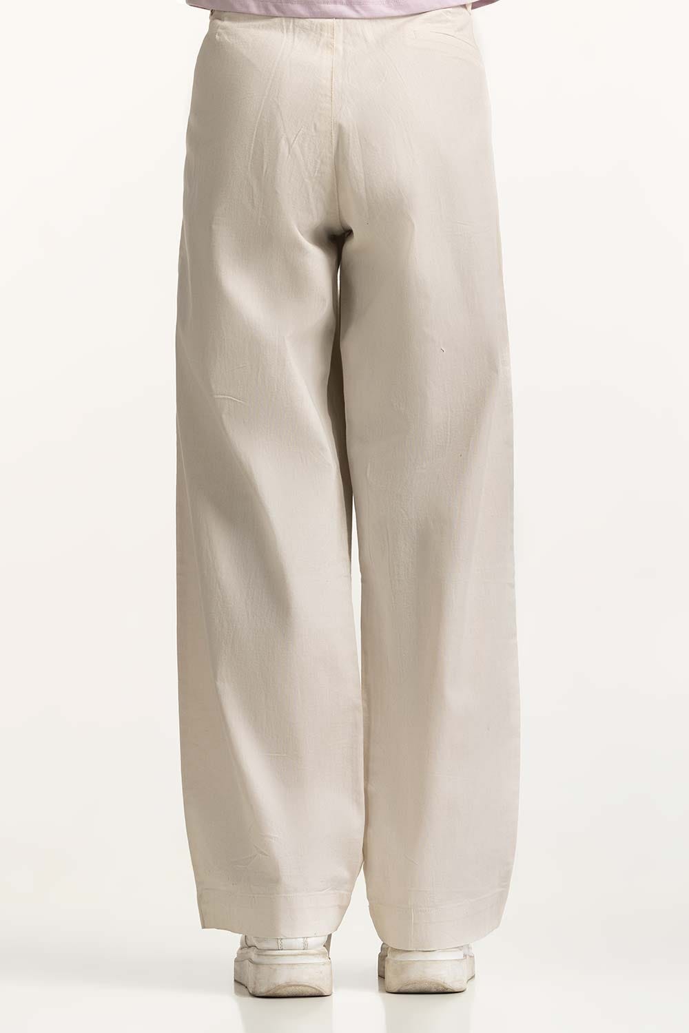 Wide Leg Cotton Linen Blend Trouser