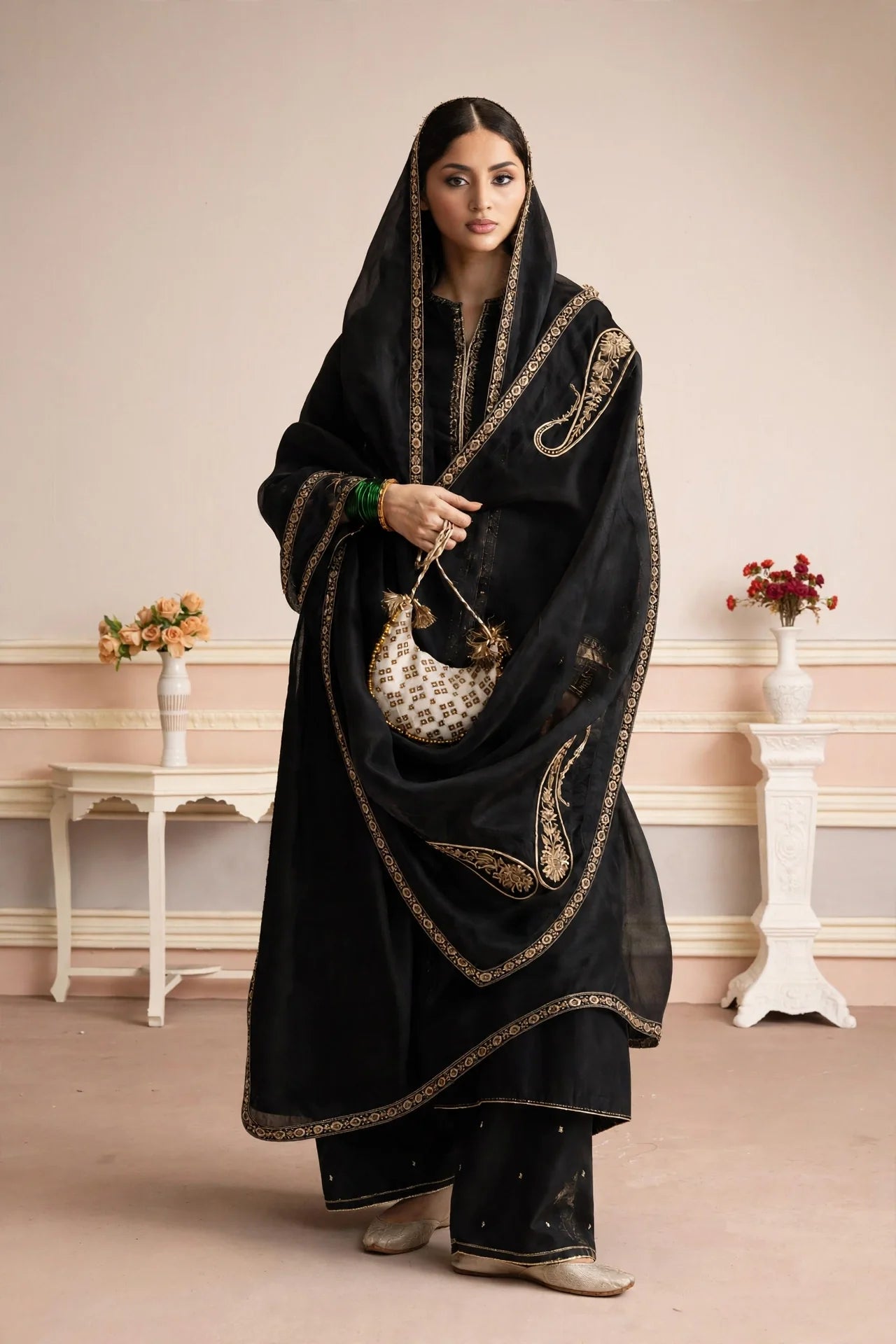 Mehrunisa Black 3-Piece Stitched