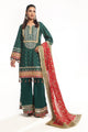 3 Piece Unstitched Embroidered Lawn Suit with Zari Sequins Embroidered Chiffon Dupatta