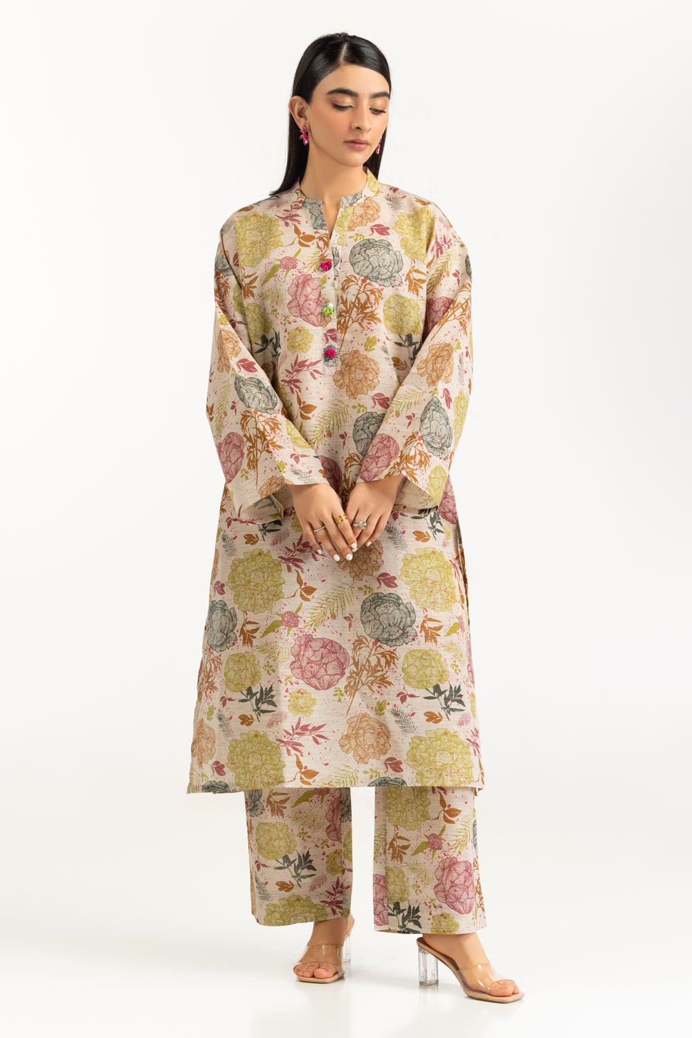 Zari Stripe Printed Co-Ord Set